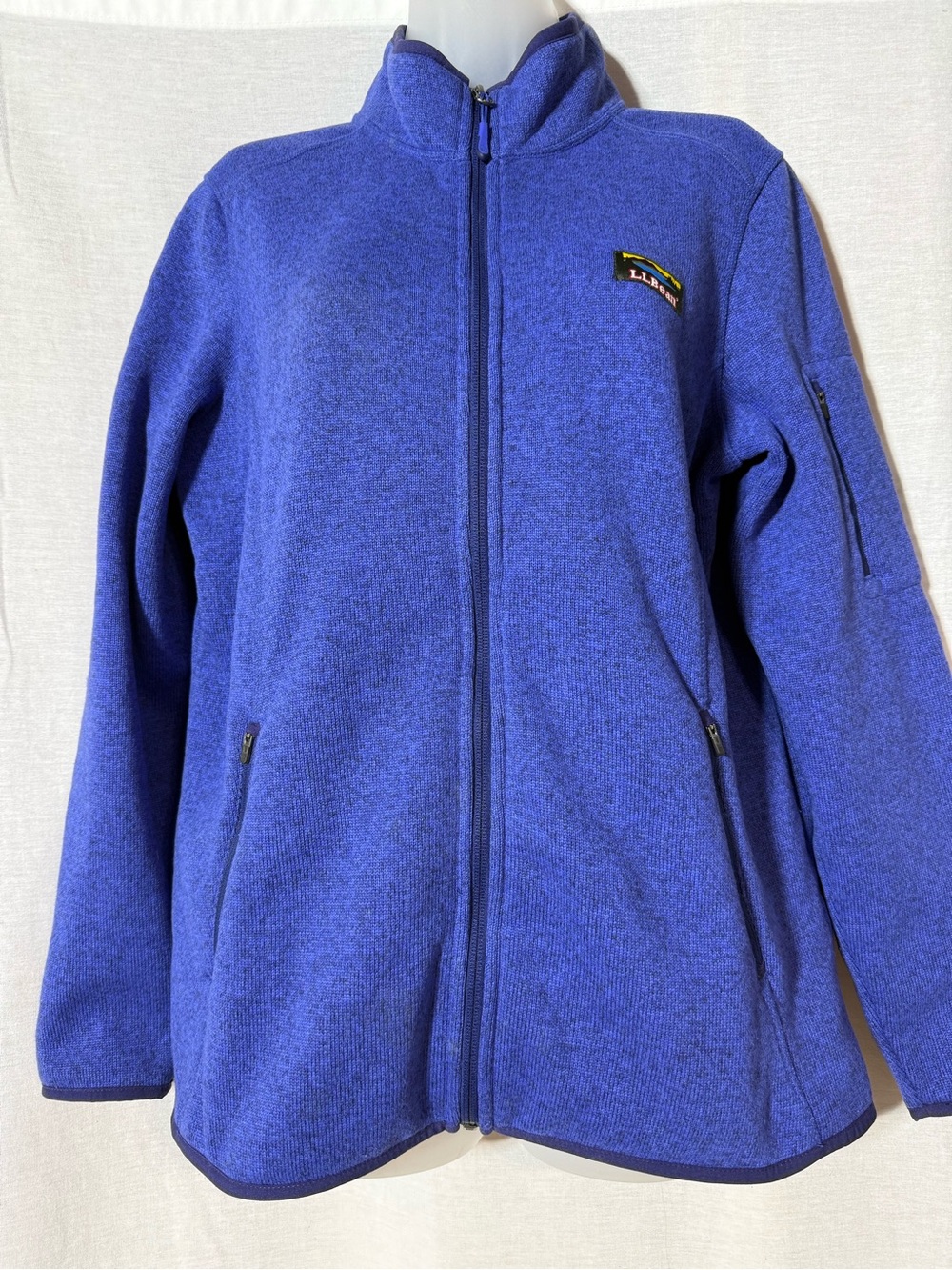 L.L. Bean Women's Royal Blue Full-Zip Fleece Jacket Size Large